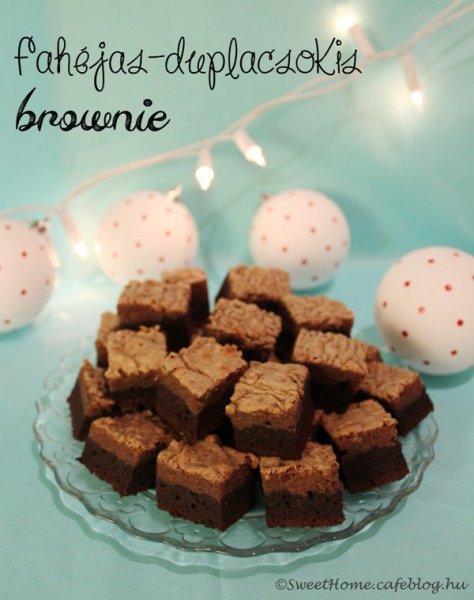 Fahéjas-duplacsokis brownie